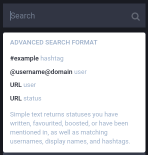 搜索功能可以从侧栏中访问
