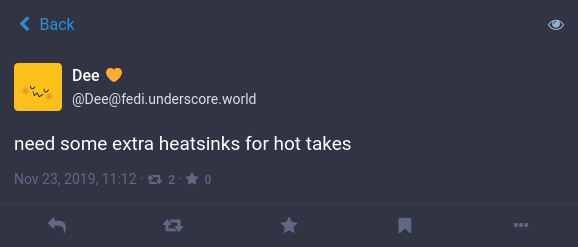 可以通过单击时间轴中的嘟文来加载扩展视图