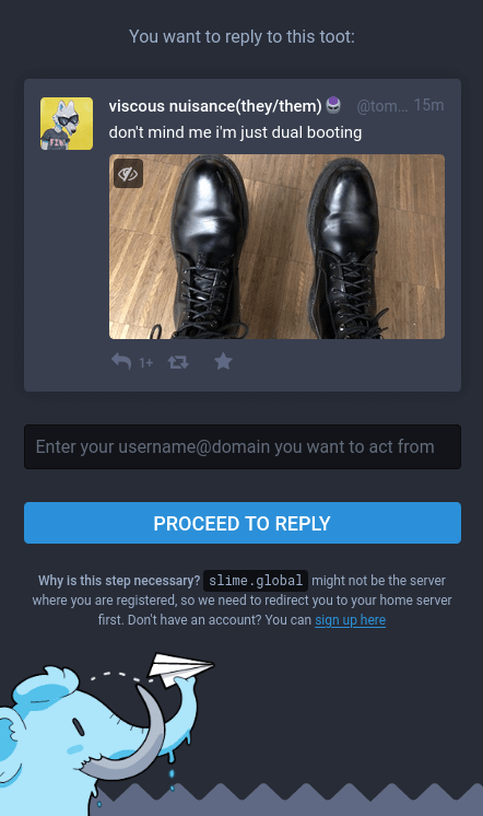 跨站嘟文回复对话框